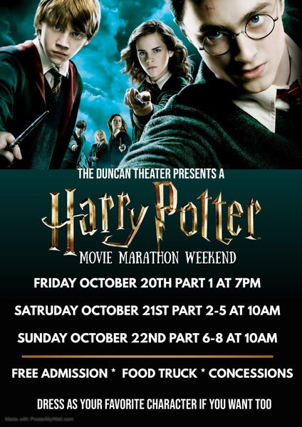 Oct 20, 21, 22 - Harry Potter Movie Marathon Weekend
