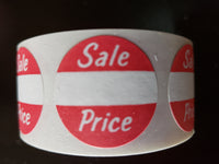 Sale Price Adhesive Label, 1" Round