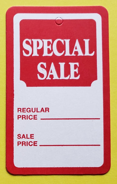 Special Sale Price Tags, Red/White - Unstrung