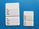 2 Part Garment Coupon Tag - Strung or Unstrung