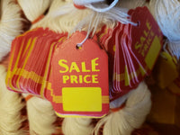 Sale Price Tag, Strung - Red/Yellow Large Scalloped