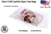 2 Mil Layflat Poly Plastic Bags